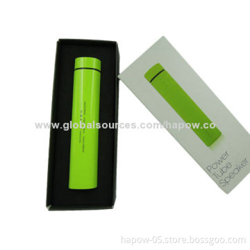 Portable Mini Speaker Power Bank with Phone Holder, Made of ABS + PC, 3W Rated Power